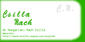 csilla mach business card